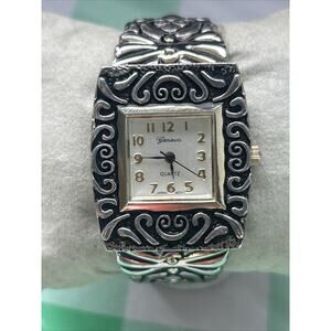 Geneva Two Tone Women’s Cuff Quartz Watch